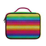 Rainbow Knitted Mexican Pattern Print Briefcase Bible Bag