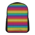 Rainbow Knitted Mexican Pattern Print Casual Backpack
