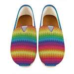 Rainbow Knitted Mexican Pattern Print Casual Shoes