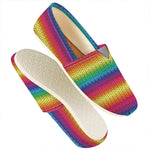 Rainbow Knitted Mexican Pattern Print Casual Shoes