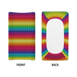 Rainbow Knitted Mexican Pattern Print Changing Pad Cover