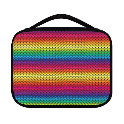 Rainbow Knitted Mexican Pattern Print Classic Bible Case