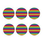 Rainbow Knitted Mexican Pattern Print Coaster Set
