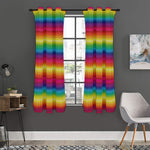 Rainbow Knitted Mexican Pattern Print Curtain