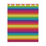 Rainbow Knitted Mexican Pattern Print Curtain