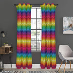 Rainbow Knitted Mexican Pattern Print Curtain