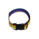 Rainbow Knitted Mexican Pattern Print Dog Collar