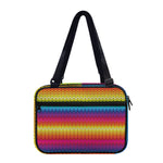 Rainbow Knitted Mexican Pattern Print Double Strap Bible Bag