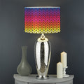 Rainbow Knitted Mexican Pattern Print Drum Lamp Shade