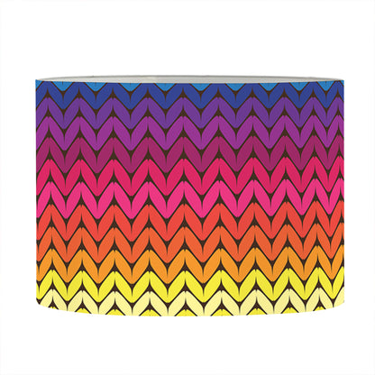 Rainbow Knitted Mexican Pattern Print Drum Lamp Shade