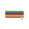 Rainbow Knitted Mexican Pattern Print Extended Mouse Pad