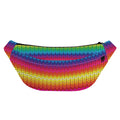 Rainbow Knitted Mexican Pattern Print Fanny Pack