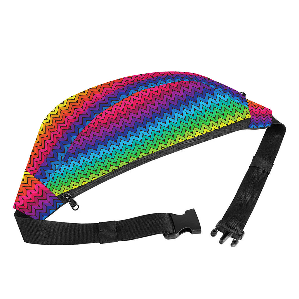 Rainbow Knitted Mexican Pattern Print Fanny Pack