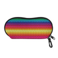 Rainbow Knitted Mexican Pattern Print Glasses Case