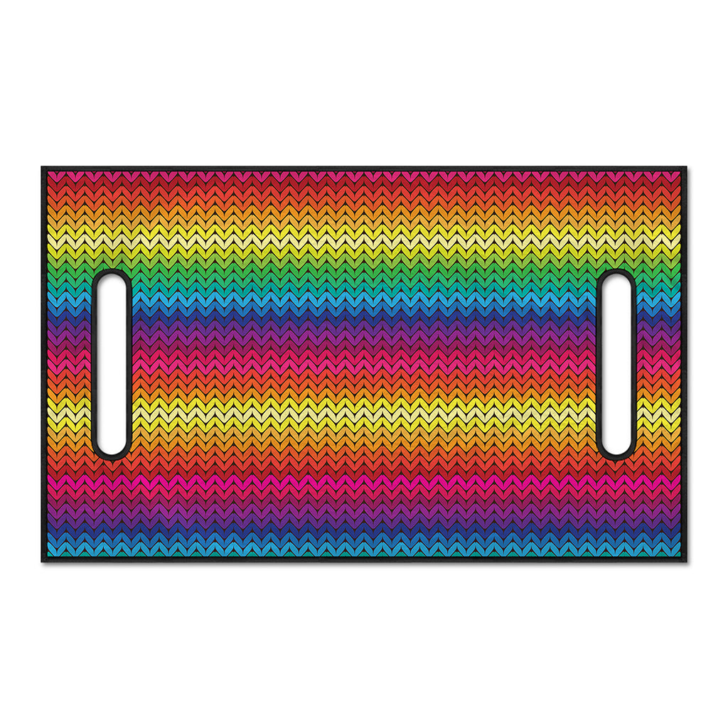 Rainbow Knitted Mexican Pattern Print Golf Cart Seat Cover