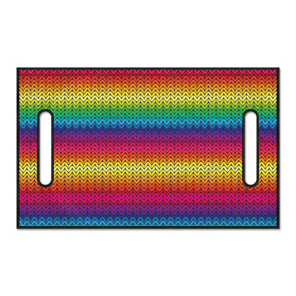 Rainbow Knitted Mexican Pattern Print Golf Cart Seat Cover