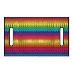 Rainbow Knitted Mexican Pattern Print Golf Cart Seat Cover