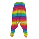 Rainbow Knitted Mexican Pattern Print Hammer Pants
