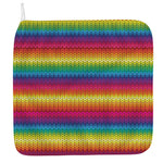 Rainbow Knitted Mexican Pattern Print Hand Towel
