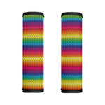 Rainbow Knitted Mexican Pattern Print Handle Covers