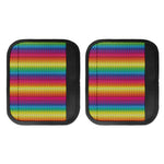 Rainbow Knitted Mexican Pattern Print Handle Covers