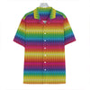 Rainbow Knitted Mexican Pattern Print Hawaiian Shirt