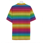 Rainbow Knitted Mexican Pattern Print Hawaiian Shirt