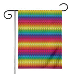 Rainbow Knitted Mexican Pattern Print House Flag