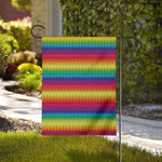 Rainbow Knitted Mexican Pattern Print House Flag