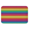 Rainbow Knitted Mexican Pattern Print Indoor Door Mat