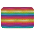 Rainbow Knitted Mexican Pattern Print Indoor Door Mat