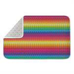 Rainbow Knitted Mexican Pattern Print Indoor Door Mat