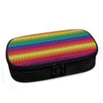 Rainbow Knitted Mexican Pattern Print Insulin Cooler Travel Case