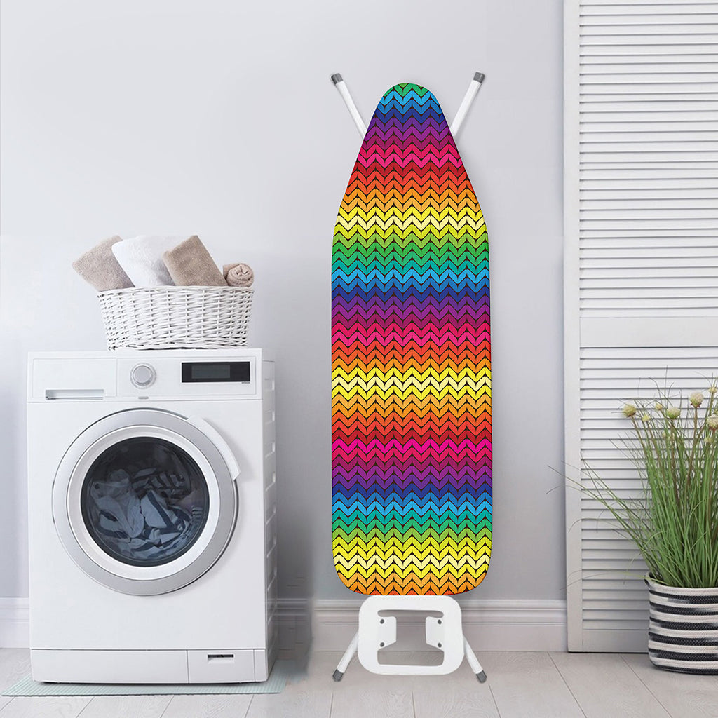 Rainbow Knitted Mexican Pattern Print Ironing Board Cover
