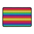 Rainbow Knitted Mexican Pattern Print Kitchen Mat