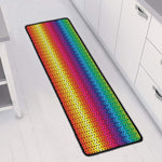 Rainbow Knitted Mexican Pattern Print Long Kitchen Mat