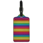 Rainbow Knitted Mexican Pattern Print Luggage Tag