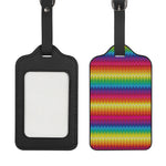 Rainbow Knitted Mexican Pattern Print Luggage Tag