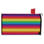 Rainbow Knitted Mexican Pattern Print Mailbox Cover