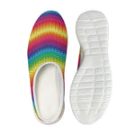 Rainbow Knitted Mexican Pattern Print Mesh Casual Shoes