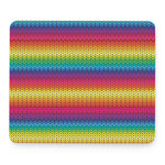 Rainbow Knitted Mexican Pattern Print Mouse Pad
