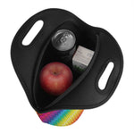 Rainbow Knitted Mexican Pattern Print Neoprene Lunch Bag