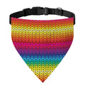 Rainbow Knitted Mexican Pattern Print Over The Collar Dog Bandana