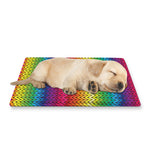 Rainbow Knitted Mexican Pattern Print Pet Cooling Mat Cover