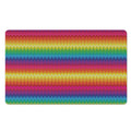 Rainbow Knitted Mexican Pattern Print Polyester Doormat