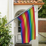 Rainbow Knitted Mexican Pattern Print Polyester Flag