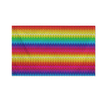 Rainbow Knitted Mexican Pattern Print Polyester Flag