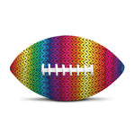 Rainbow Knitted Mexican Pattern Print Rugby Ball