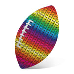 Rainbow Knitted Mexican Pattern Print Rugby Ball