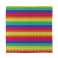 Rainbow Knitted Mexican Pattern Print Silk Bandana